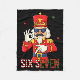 Nutcracker 67 Six Seven Christmas Meme Humor Men W Fleece Blanket