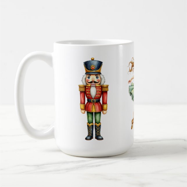 Nutcracker and Ballerina Christmas Mug (Left)