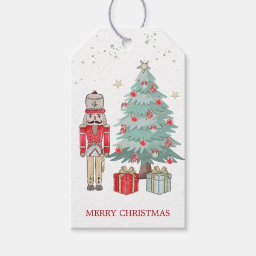 Nutcracker and Christmas tree Gift Tags