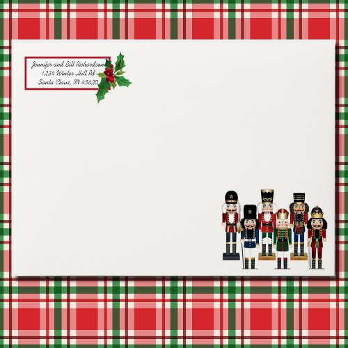 Nutcracker and Holly Christmas Envelop Envelope