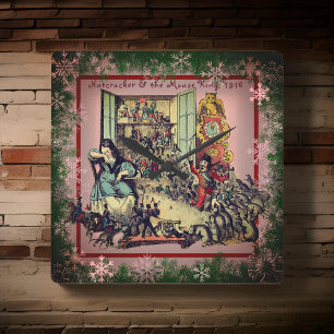 Nutcracker and the Mouse King Vintage Square Wall Clock
