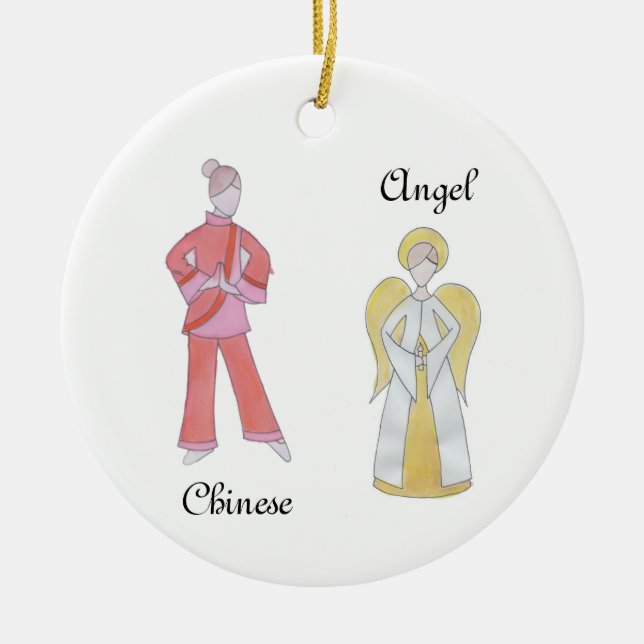 Nutcracker Angel/Chinese Keepsake Ornament (Front)