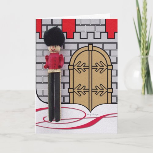 Nutcracker at Castle Entrance Christmas Card