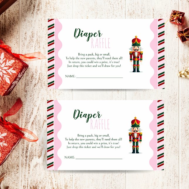 Nutcracker Baby Shower Diaper Raffle Card (Creator Uploaded)