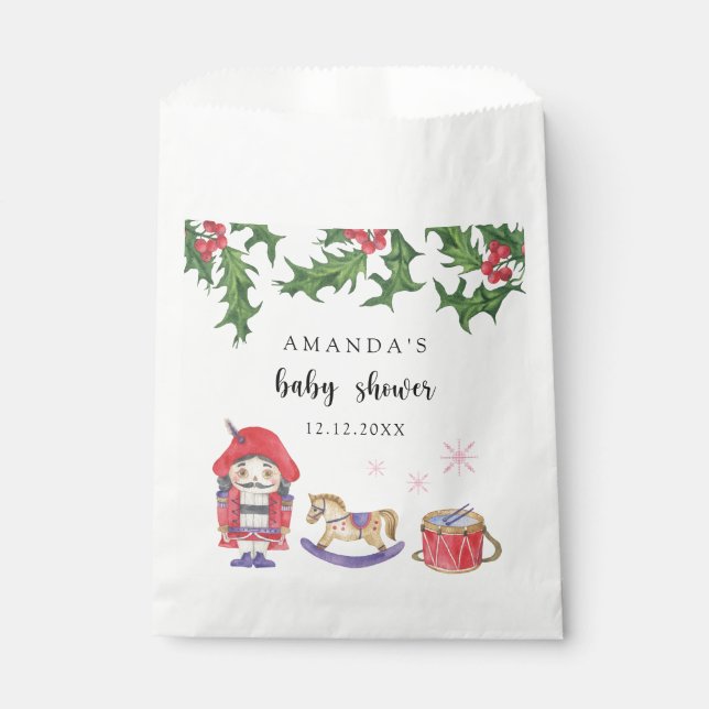 Nutcracker Baby Shower Favor Bag (Front)