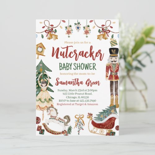 Nutcracker Baby Shower Invitation