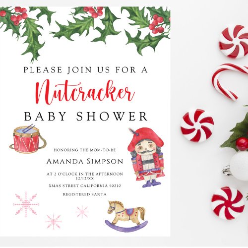 Nutcracker Baby shower Invitation