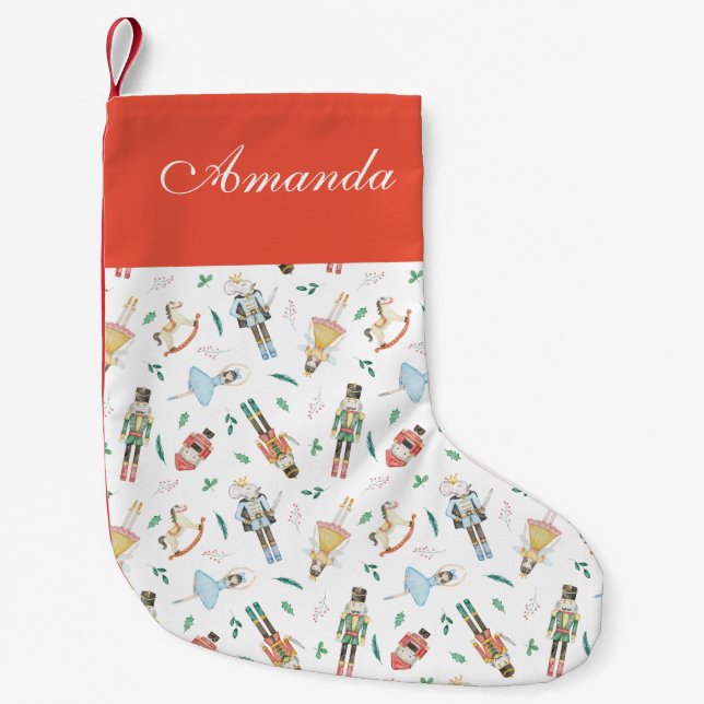 Nutcracker baby small christmas stocking (Front)