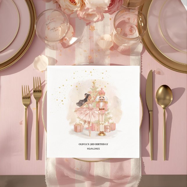 Nutcracker Ballerina Birthday Napkins (Creator Uploaded)