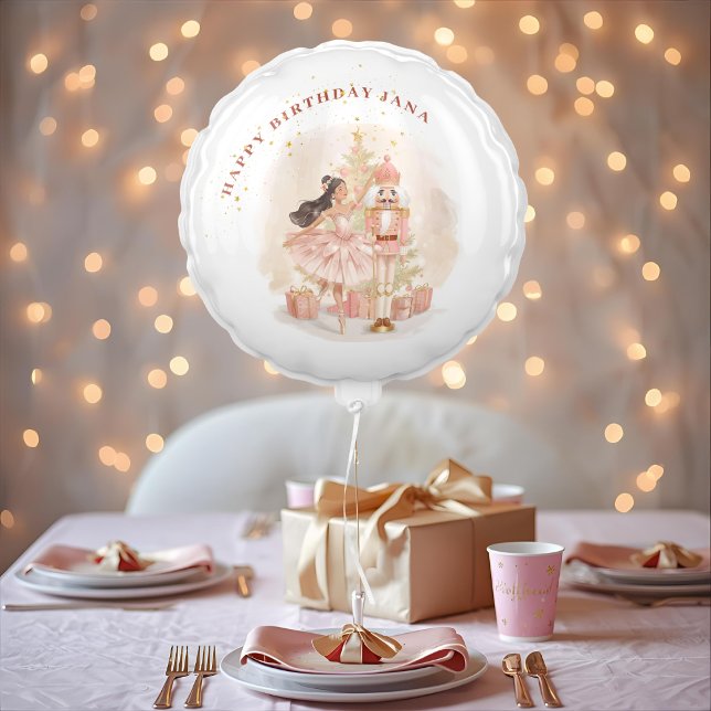 Nutcracker Ballerina Birthday | Pink & Gold Balloon (Creator Uploaded)