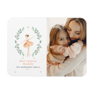 Nutcracker ballerina botanical 1 photo Christmas Magnet