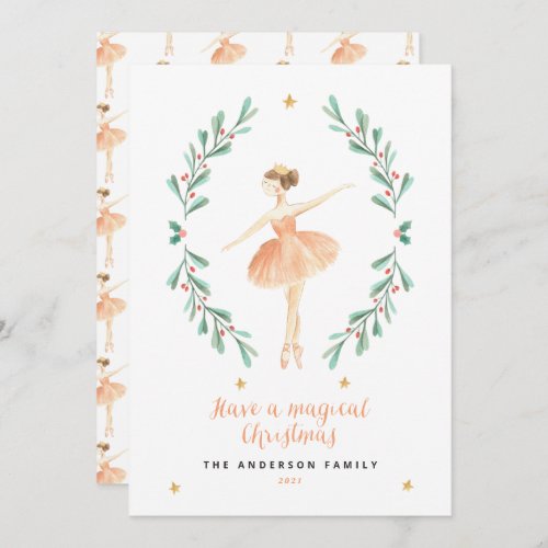 Nutcracker ballerina botanical cute Christmas