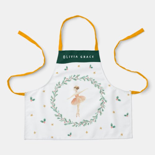 Nutcracker ballerina botanical cute Christmas Smal Apron