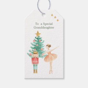 Nutcracker Ballerina Christmas Gift Tags
