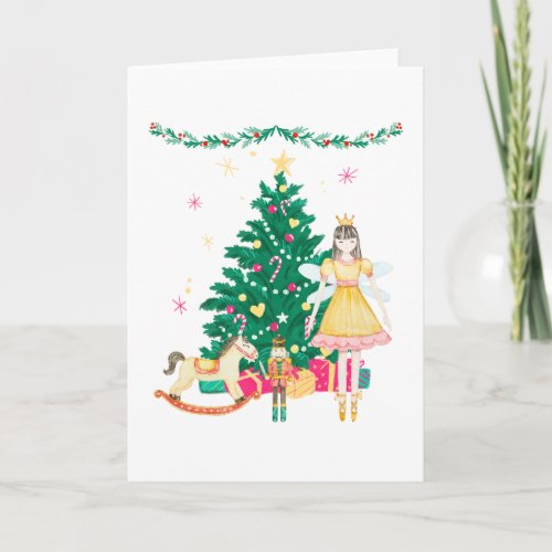 Nutcracker Ballerina Christmas Greeting Card