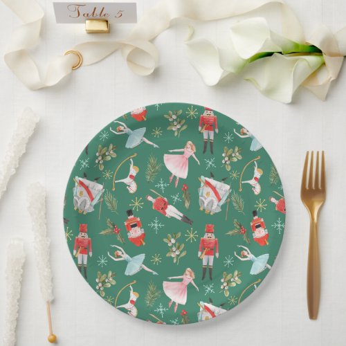 Nutcracker Ballerina Christmas  Paper Plates