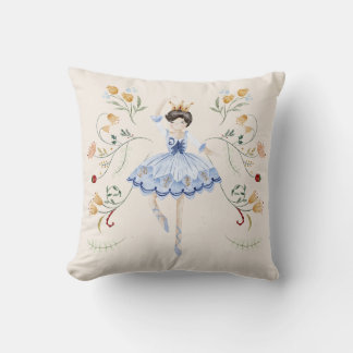 Nutcracker Ballerina Christmas Throw Pillow