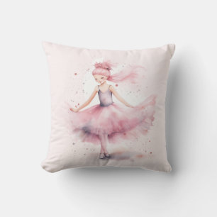 Nutcracker Ballerina Christmas Throw Pillow