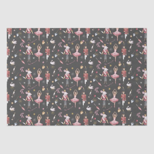 Nutcracker Ballerina Christmas  Tissue Paper (Front)
