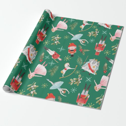 Nutcracker Ballerina Christmas  Wrapping Paper