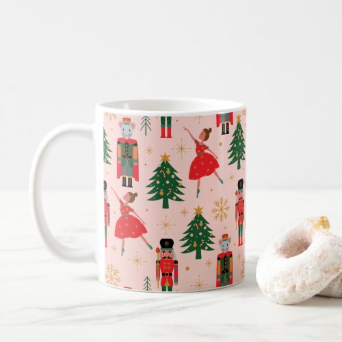 Nutcracker  Ballerina Cute Pink Christmas Coffee Mug