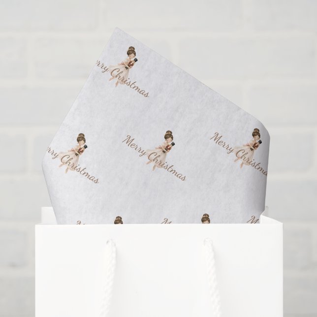 Nutcracker Ballerina Dancer Christmas Tissue Paper (Gift Bag)