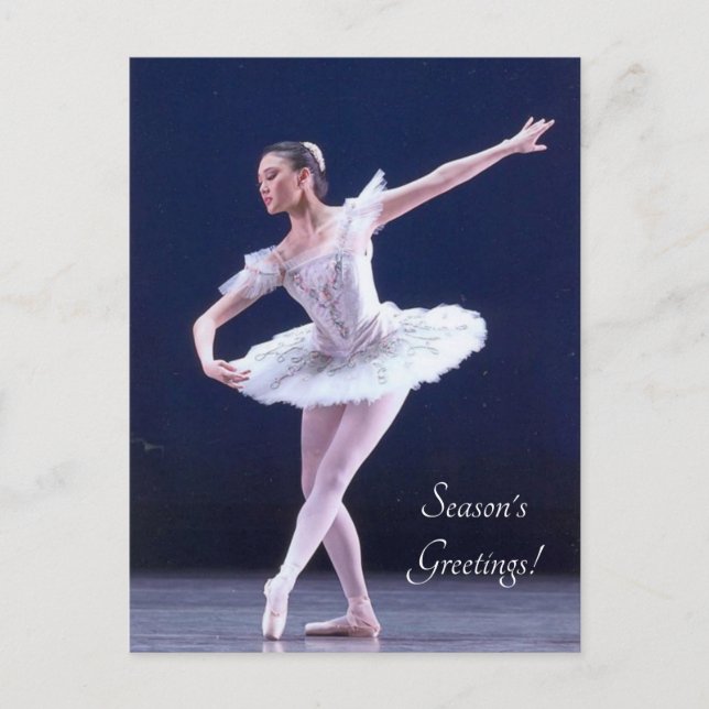 nutcracker ballerina holiday postcard (Front)