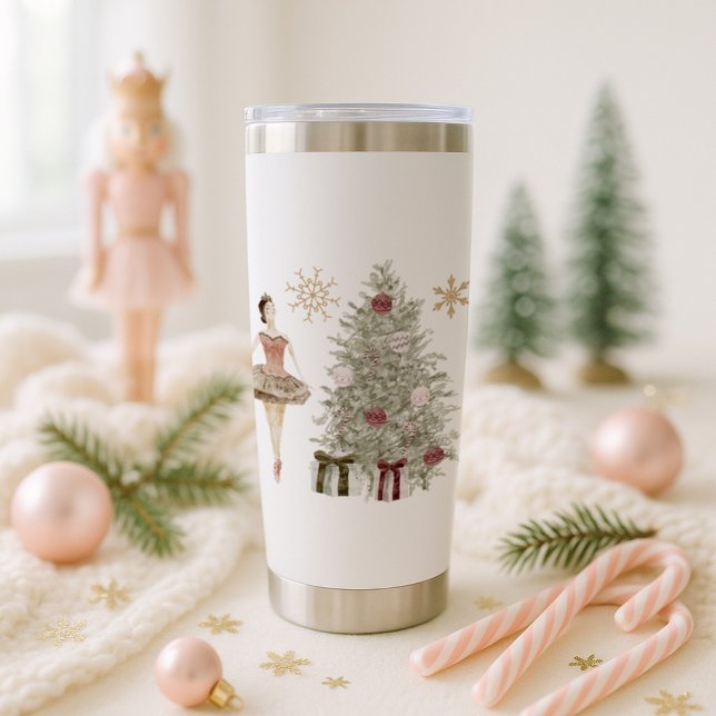 Nutcracker Ballerina Personalized Christmas Insulated Tumbler (Creator Uploaded)