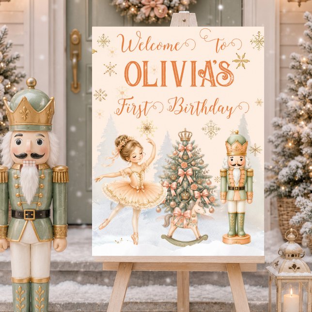  Nutcracker Ballerina Sugar Plum Welcome Sign (Nutcracker Sugar Plum Fairy Ballerina Welcome Sign)