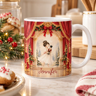 Nutcracker Ballerina Theater Christmas Coffee Mug