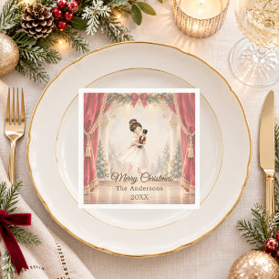 Nutcracker Ballerina Theater Christmas Napkins