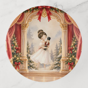 Nutcracker Ballerina Theater Christmas Trinket Tray