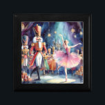 Nutcracker Ballerina Watercolor Christmas Ballet Gift Box<br><div class="desc">Nutcracker Ballet Watercolor Christmas Ballerina Festive Holiday Gift Box features a traditional Christmas ballet with a ballerina and nutcracker. Perfect for Christmas gifts,  Christmas decor and holiday parties and more. Created by Evco Studio www.zazzle.com/store/evcostudio</div>