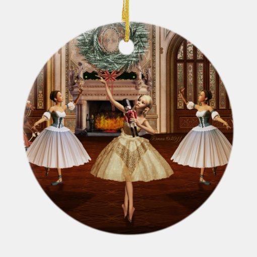 Nutcracker Ballerinas Double Sided Round Ornament Zazzle