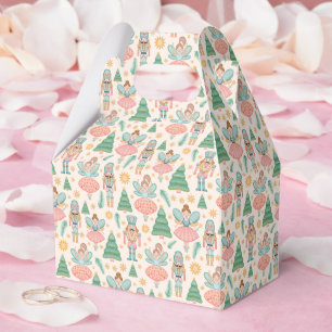 Nutcracker Ballet and Fairies on Cream Background Favor Boxes
