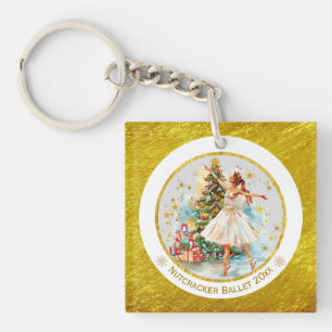 Nutcracker Ballet Ballerina - Christmas Keepsake Keychain