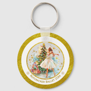 Nutcracker Ballet Ballerina - Christmas Keepsake Keychain