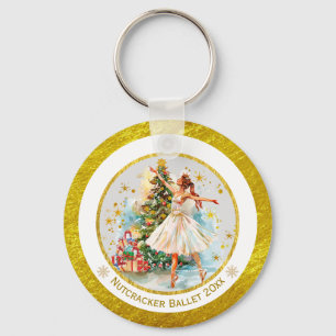 Nutcracker Ballet Ballerina - Christmas Keepsake Keychain