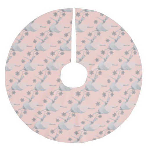 Nutcracker Ballet Ballerina Rose Gold Tree Skirt Zazzle