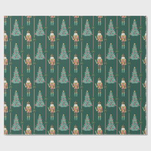 Nutcracker Ballet Ballerina Vintage Christmas Wrapping Paper
