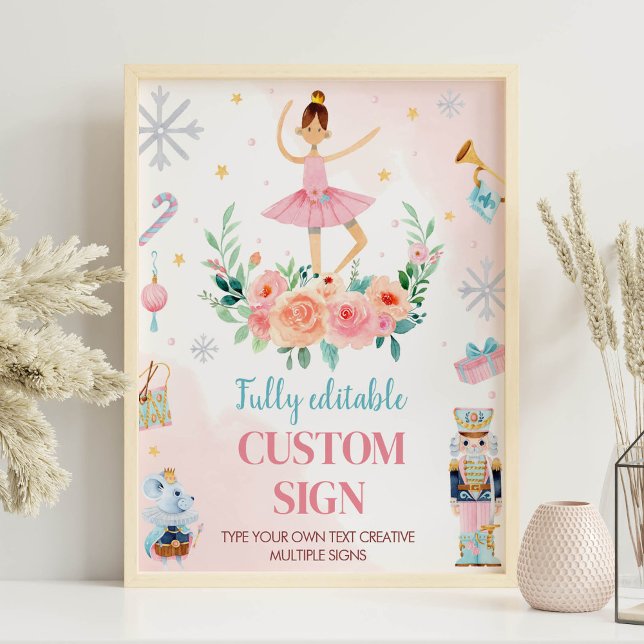 Nutcracker Ballet Birthday Party Custom Sign (Creator Uploaded)