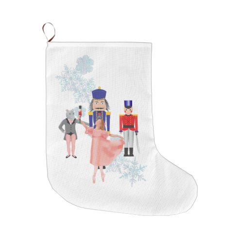 Nutcracker Ballet Cast Large Christmas Stocking