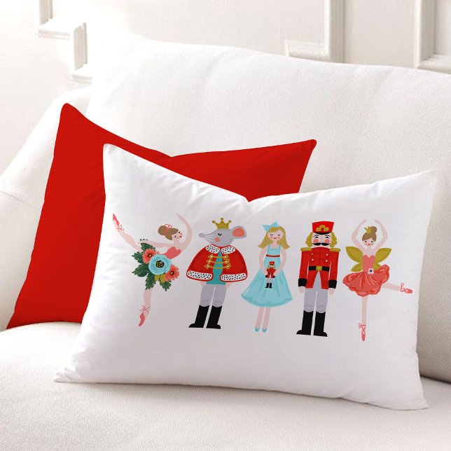 Nutcracker Ballet Characters Christmas Lumbar Pillow (Creator Uploaded)