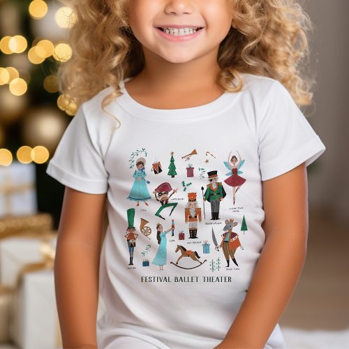 Nutcracker Ballet characters Christmas  T_Shirt