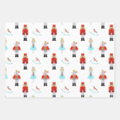 Nutcracker Ballet Characters Christmas Wrapping Paper Sheets (Front)