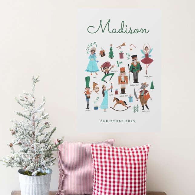 Nutcracker Ballet characters cute Christmas Wall Decal (Creator Uploaded)