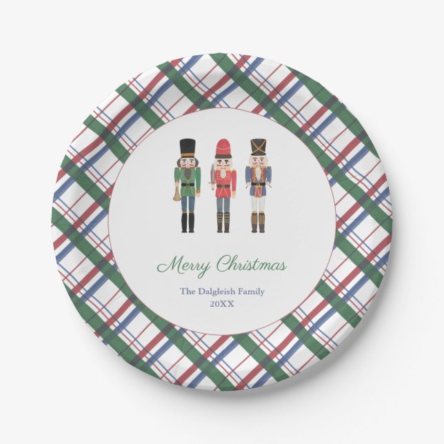 Nutcracker Ballet Christmas Holidays Brunch Party Paper Plates (Front)