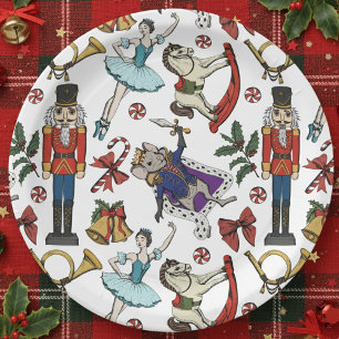 Nutcracker Ballet Christmas Kids Xmas Party Paper Plates