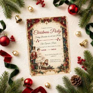 Nutcracker Ballet Christmas Party Invitation