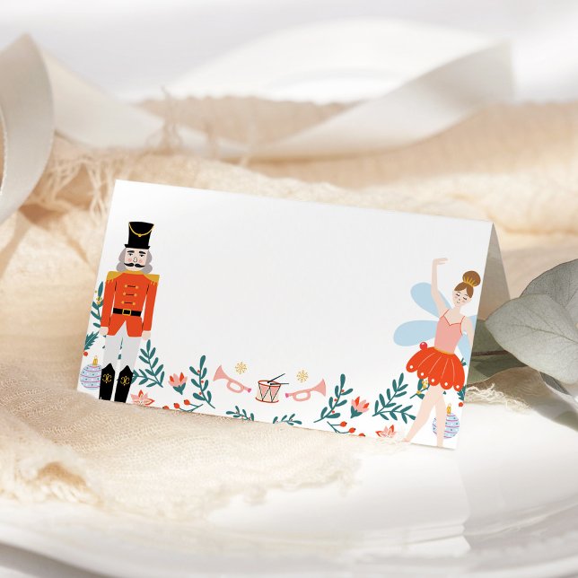 Nutcracker Ballet Christmas Party Modern Place Card (Creator Uploaded)